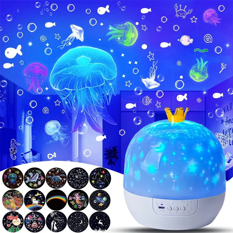 Star Projector 6 OceanWave Patterns Water Light Projector For Bedroom Home Nebula starry light Wedding Christmas Decor lights