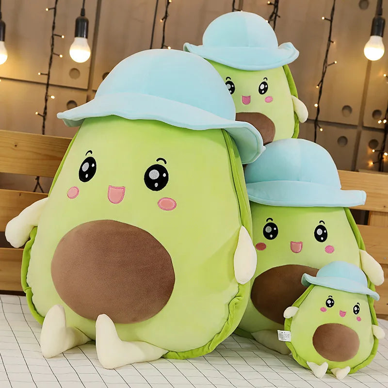 30-80cm Giant Avocado Soft Toys Kawaii Plush Avocado Dolls Kids Girl Pillow Stuffed Fruit Shaped Doll Anti Pressure Cushion