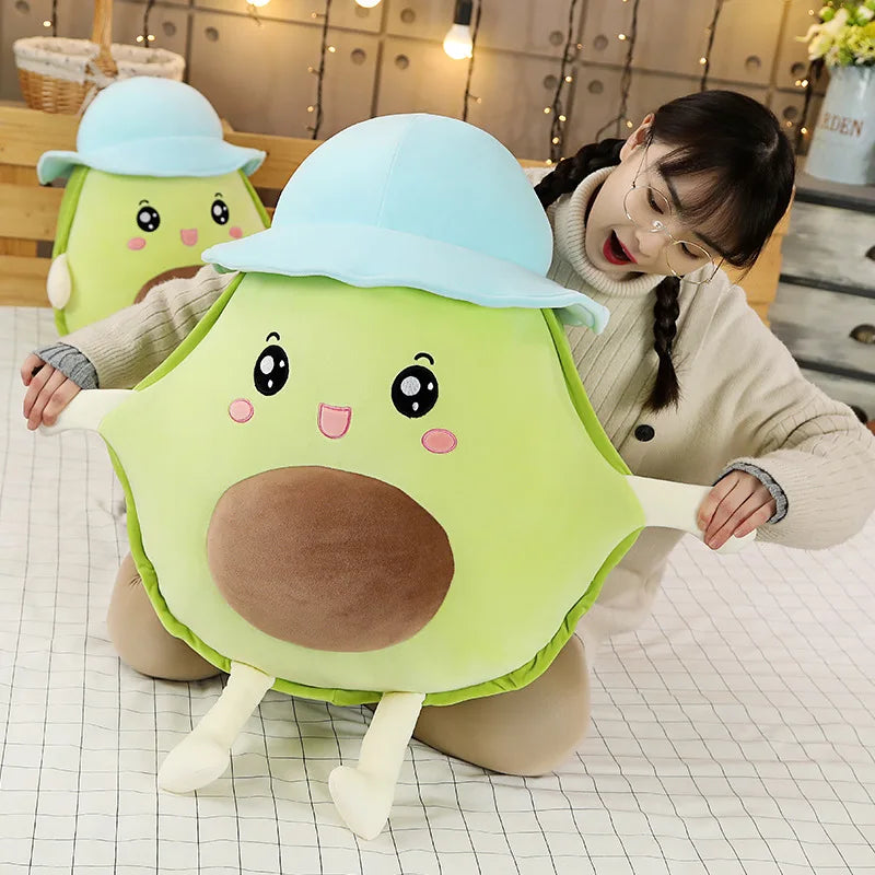 30-80cm Giant Avocado Soft Toys Kawaii Plush Avocado Dolls Kids Girl Pillow Stuffed Fruit Shaped Doll Anti Pressure Cushion
