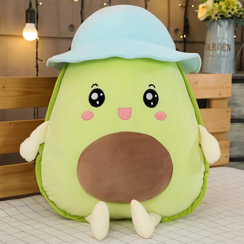 30-80cm Giant Avocado Soft Toys Kawaii Plush Avocado Dolls Kids Girl Pillow Stuffed Fruit Shaped Doll Anti Pressure Cushion