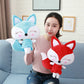 Cute fox stuffed plush toy girl lovely little fox doll super soft fox pillow baby sleeping birthday gift 2 color