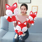 Cute fox stuffed plush toy girl lovely little fox doll super soft fox pillow baby sleeping birthday gift 2 color