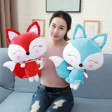 Cute fox stuffed plush toy girl lovely little fox doll super soft fox pillow baby sleeping birthday gift 2 color