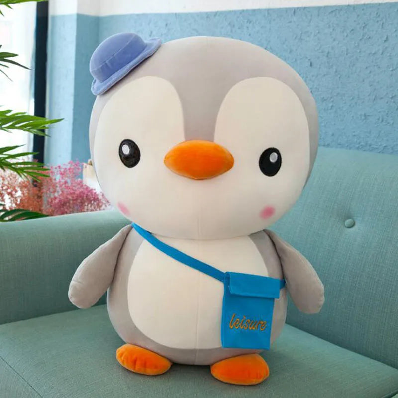 Creative Stuffed Animal Disguise Penguin Plush Toy Doll Headphone Crown Penguin Doll Cute Couple Doll Girl Children Holiday Gift