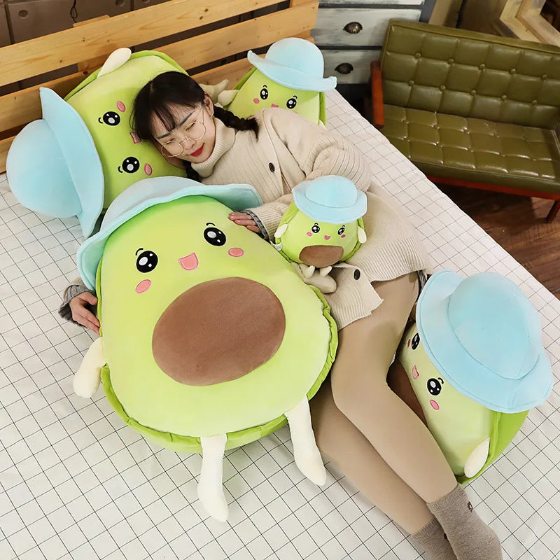 30-80cm Giant Avocado Soft Toys Kawaii Plush Avocado Dolls Kids Girl Pillow Stuffed Fruit Shaped Doll Anti Pressure Cushion