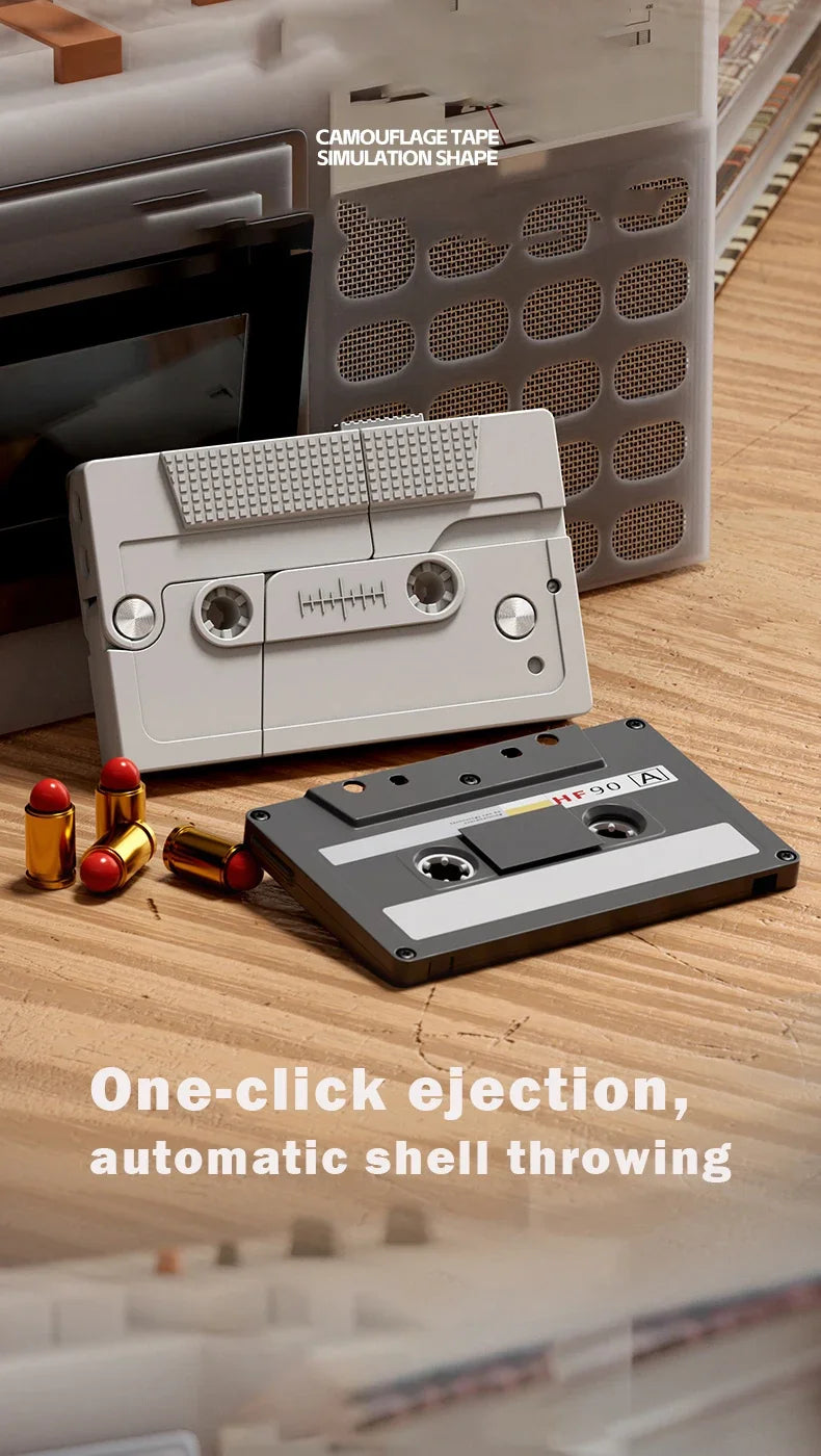 2023 Tapes Folding Gun Creative Deformation Folding Toy Gun Play Cool Automatic Pop Up Soft bullet launcher Gift for Kids Adult