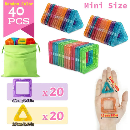 Magnetic Magnetic Toys for Boys Girls Magnetic Blocks Building Set for Toddlers Educational Toys Kids DIY Montessori Gifts