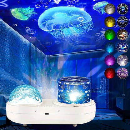 Star Projector 6 OceanWave Patterns Water Light Projector For Bedroom Home  Nebula starry light Wedding Christmas Decor lights