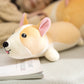 Nice 1pc 40cm-80cm Lying Corgi Dog Plush Toys Stuffed Cute Puppy Animal Doll Soft Long Sleep Pillow Cushion Kids Girls Gift