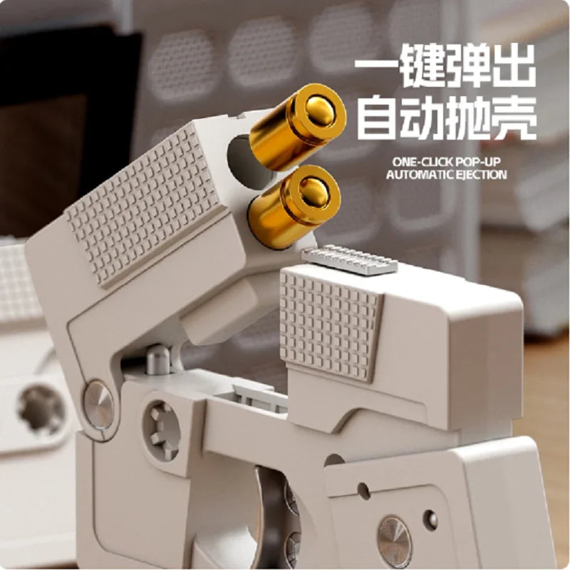 2023 Tapes Folding Gun Creative Deformation Folding Toy Gun Play Cool Automatic Pop Up Soft bullet launcher Gift for Kids Adult